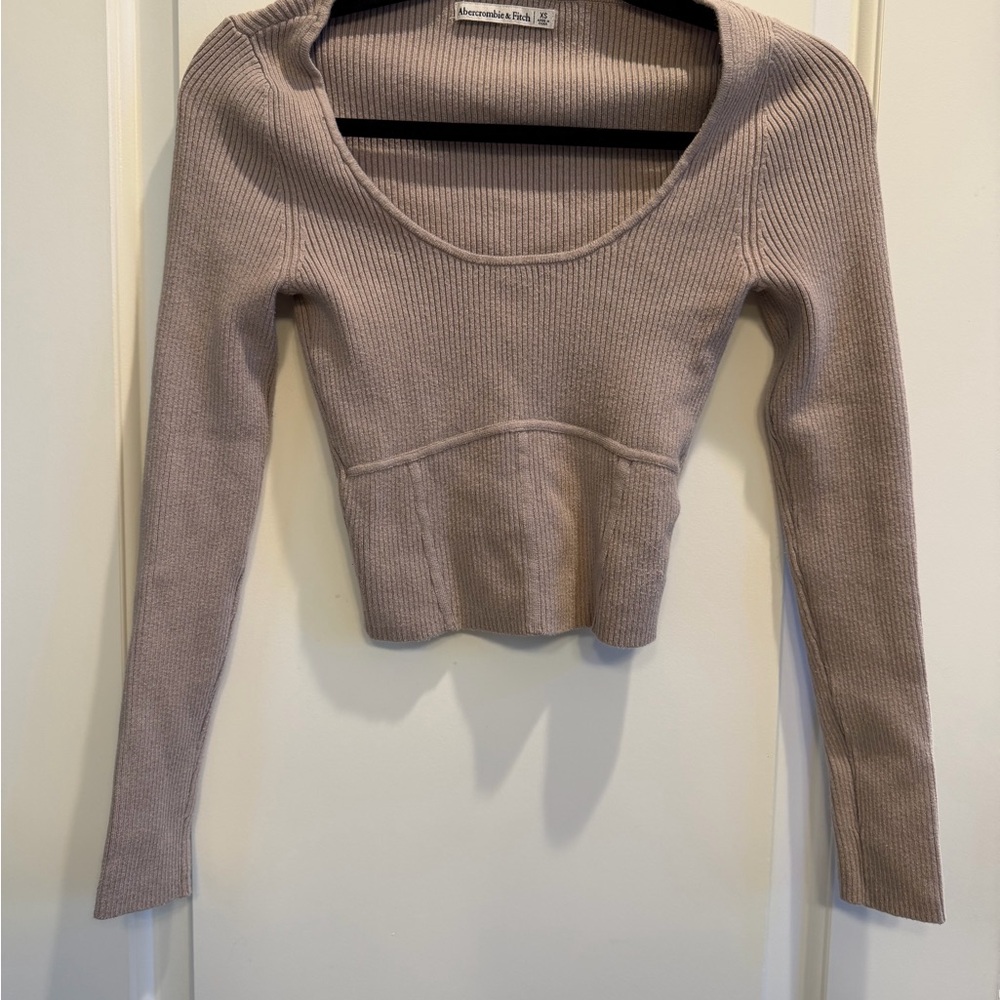 Abercrombie & Fitch Ribbed Knit Corset Style Sweater XS - Picture 2 of 4